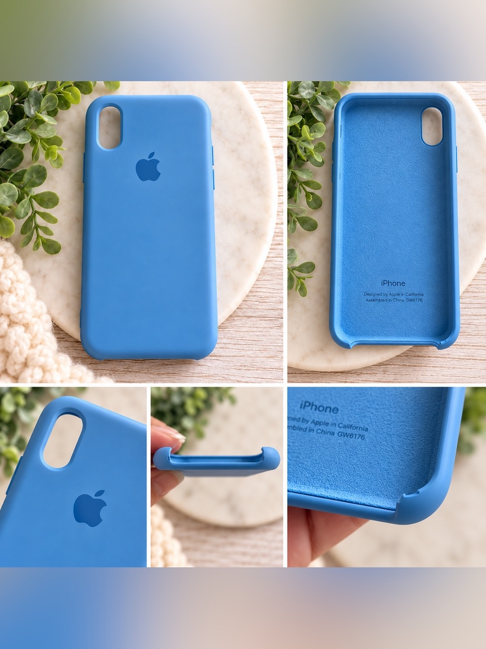 🍎 Genuine Apple Silicone iPhone Case – Blue – iPhone X/XS